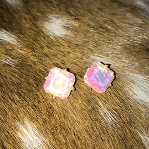 Pink/purple opal earrings
